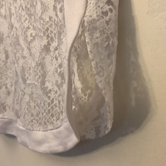 bar lll short sleeve white sheer tee Size XS NWT - Picture 2 of 6